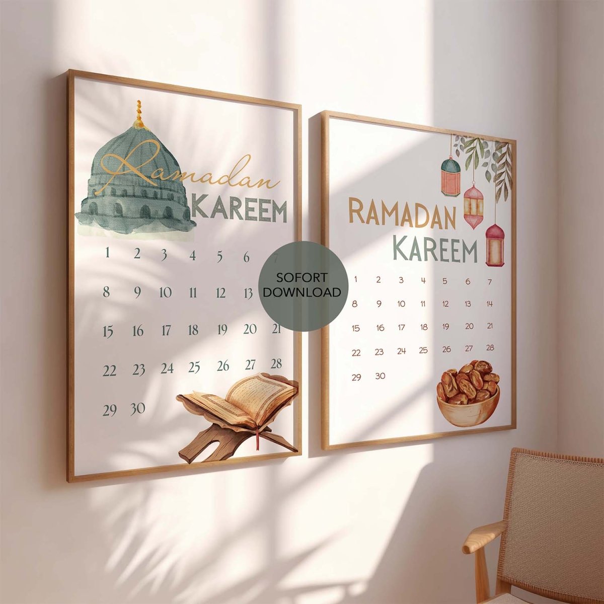 2 Ramadan Kalender zum Ausdrucken - Wandschmuck - Shop.de