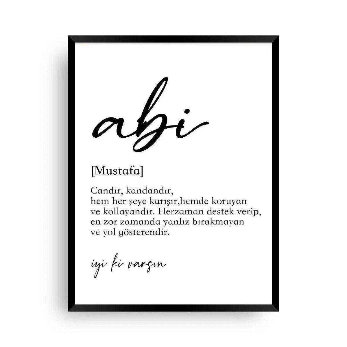 Abi Bild | Mit Namen als Geschenkidee - Wandschmuck-Shop.de