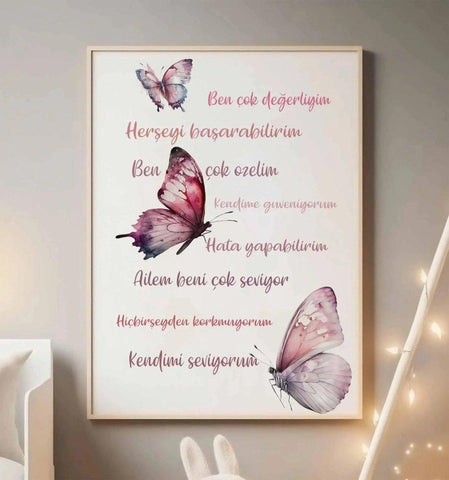 Affirmationsposter Kinder | türkisch - Wandschmuck-Shop.de