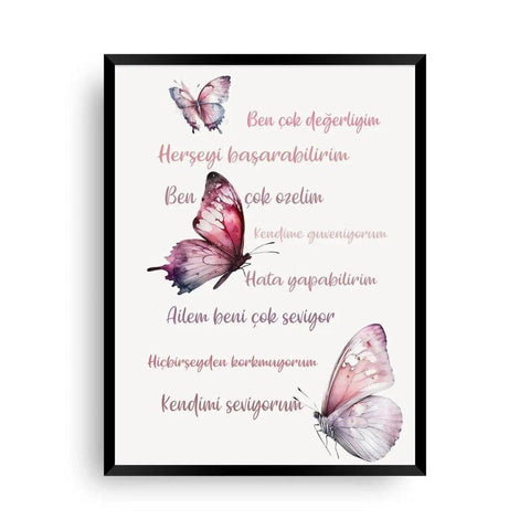 Affirmationsposter Kinder | türkisch - Wandschmuck-Shop.de