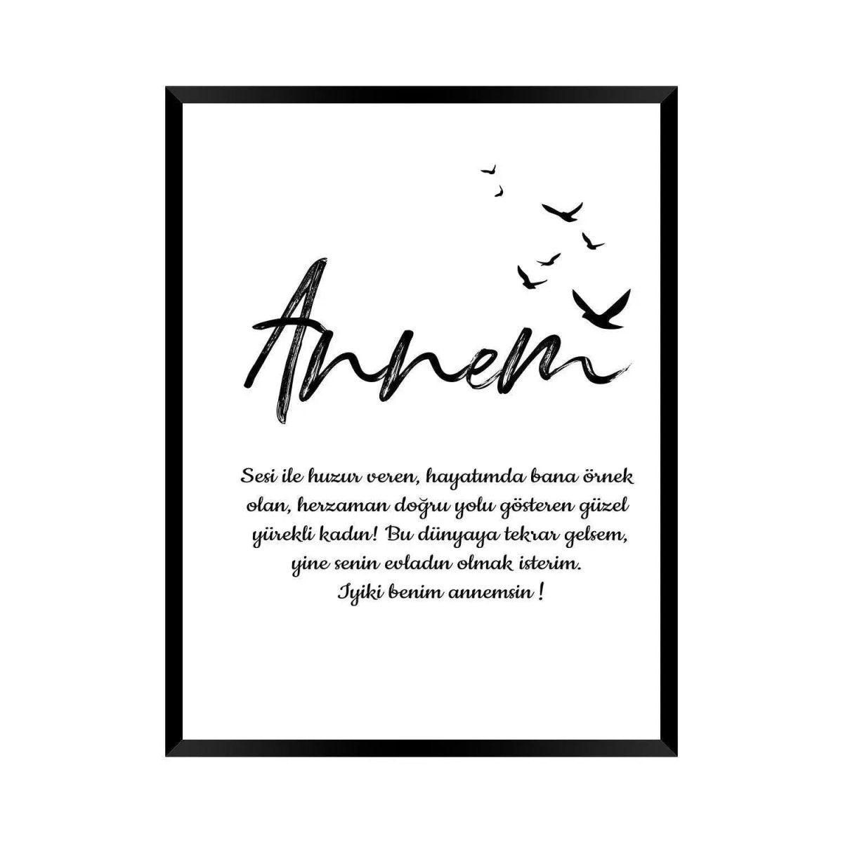 Annem kuslar | Geschenk Mama | Mama Türkisch - Wandschmuck-Shop.de