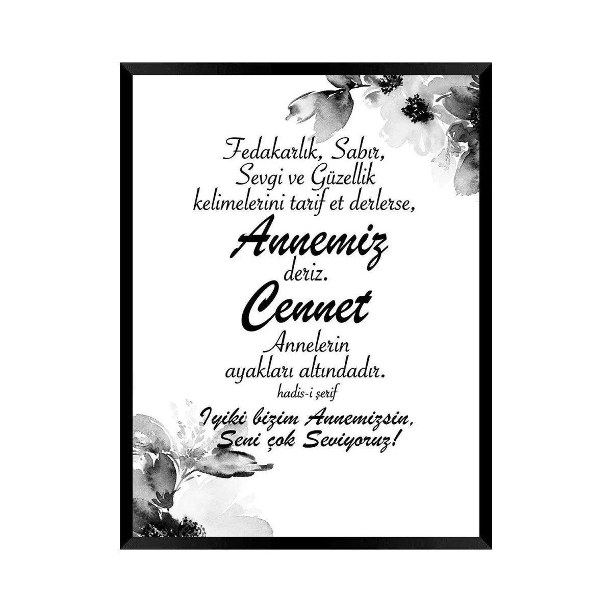 Annemiz fedakarlik | Grey flowers | Geschenkposter Poster - Wandschmuck-Shop.de