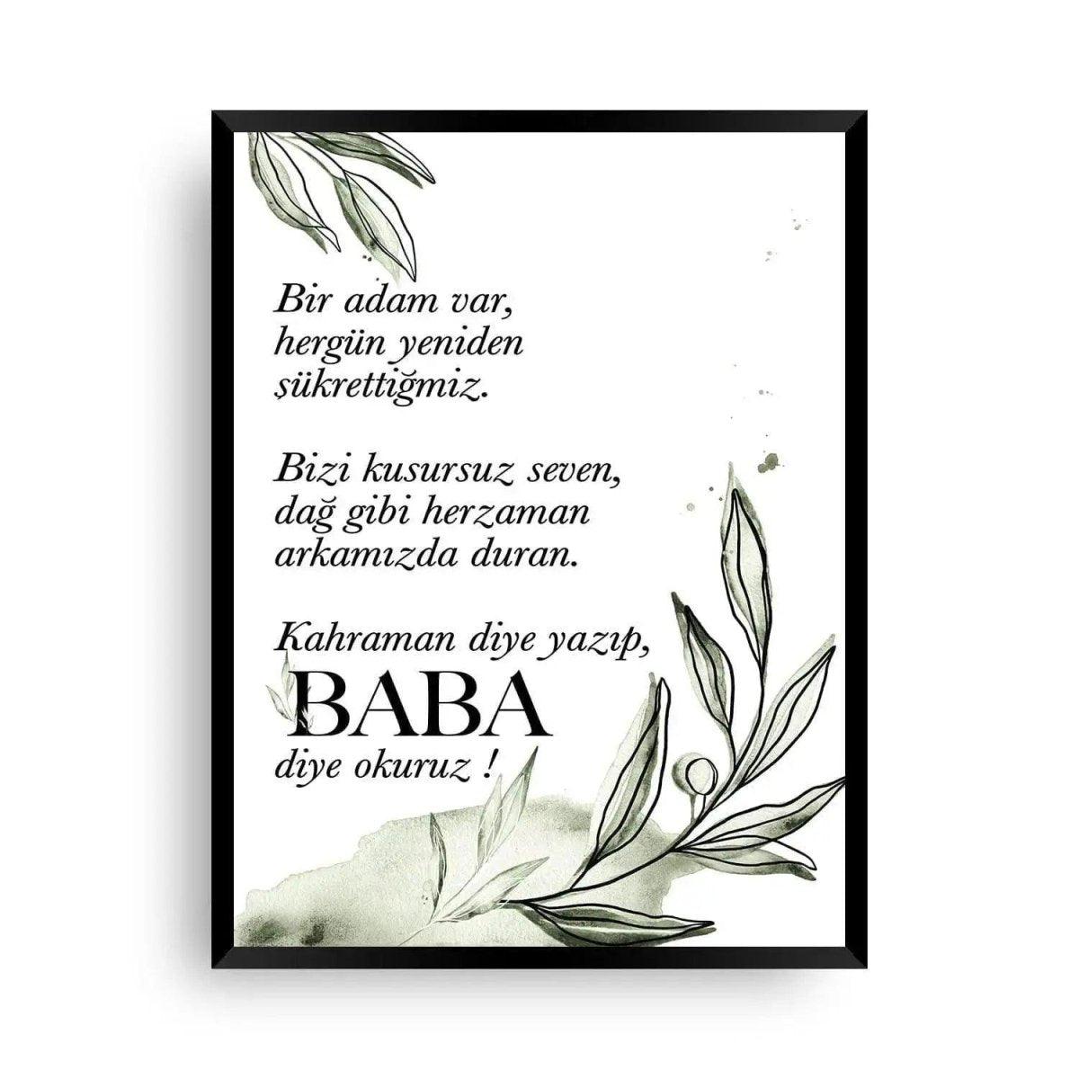 Baba | Bir adam Poster - Wandschmuck-Shop.de