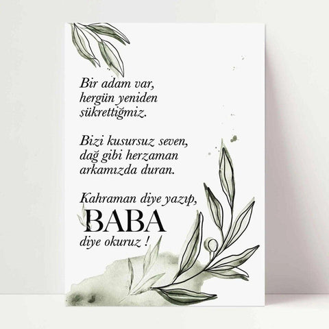 Baba | Bir adam Poster - Wandschmuck-Shop.de