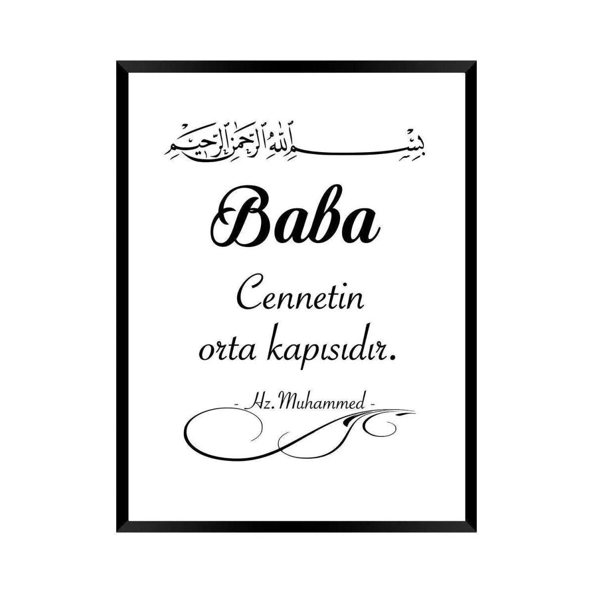 Baba senden raziyiz | Geschenk für Papa - Wandschmuck-Shop.de