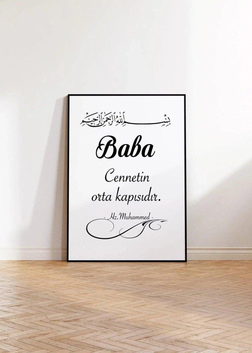 Baba senden raziyiz | Geschenk für Papa - Wandschmuck-Shop.de