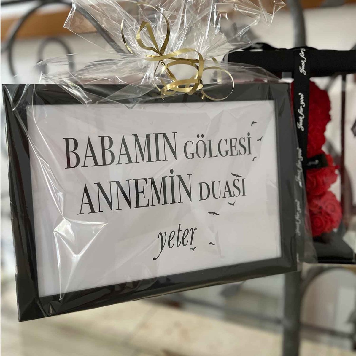 Babamin gölgesi, Annemin duasi, Geschenk Eltern türkisch - Wandschmuck - Shop.de