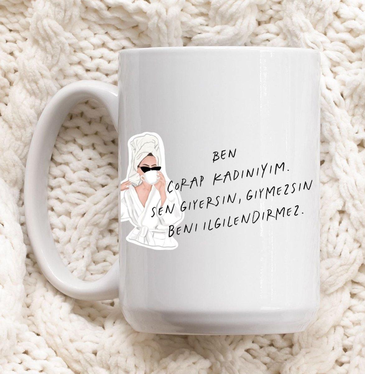 Ben çorap kadiniyim - Tasse - Wandschmuck-Shop.de