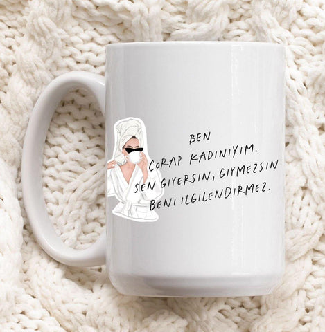 Ben çorap kadiniyim - Tasse - Wandschmuck-Shop.de