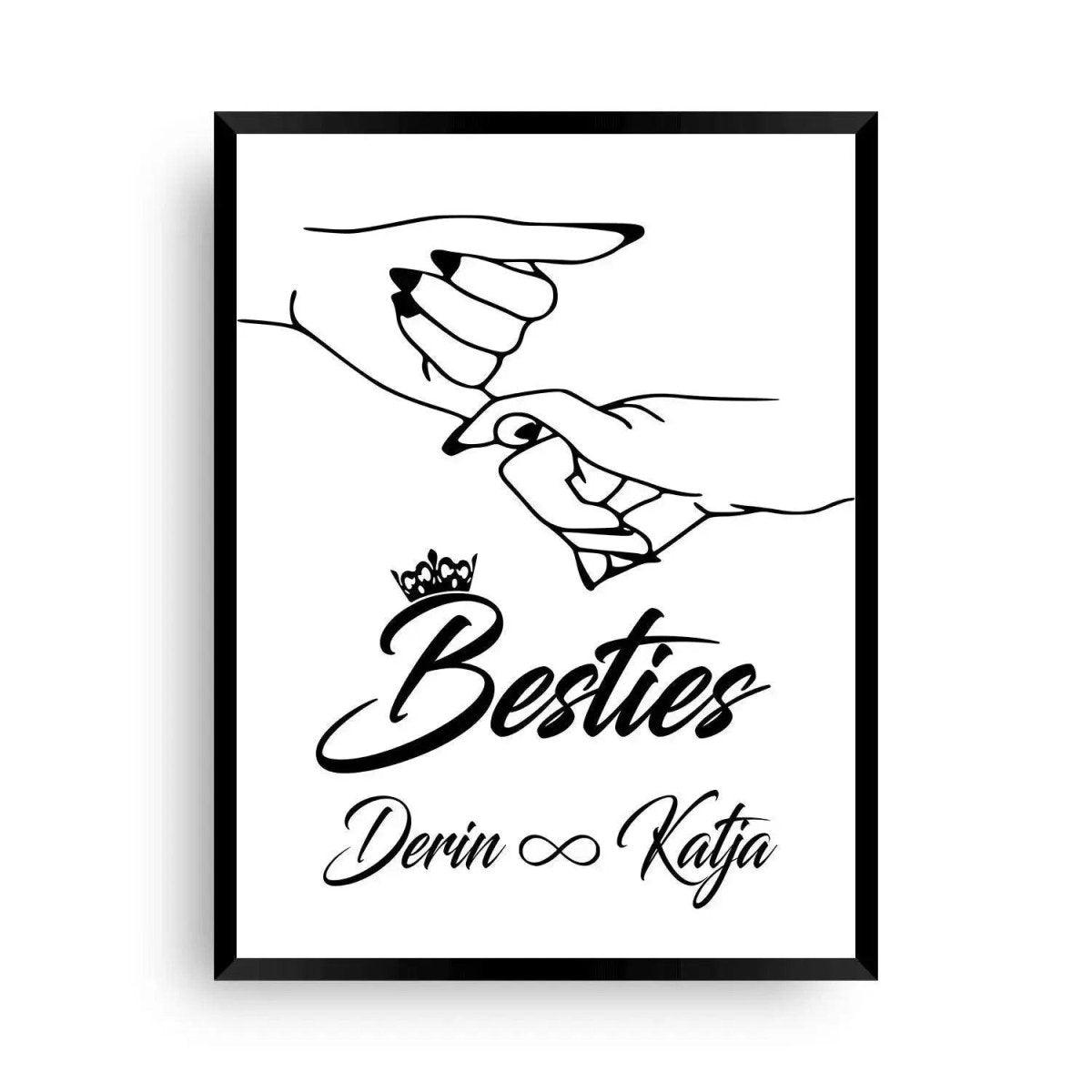 Besties | Veränderbares Poster | Beste Freunde - Wandschmuck-Shop.de