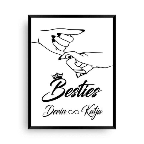 Besties | Veränderbares Poster | Beste Freunde - Wandschmuck-Shop.de