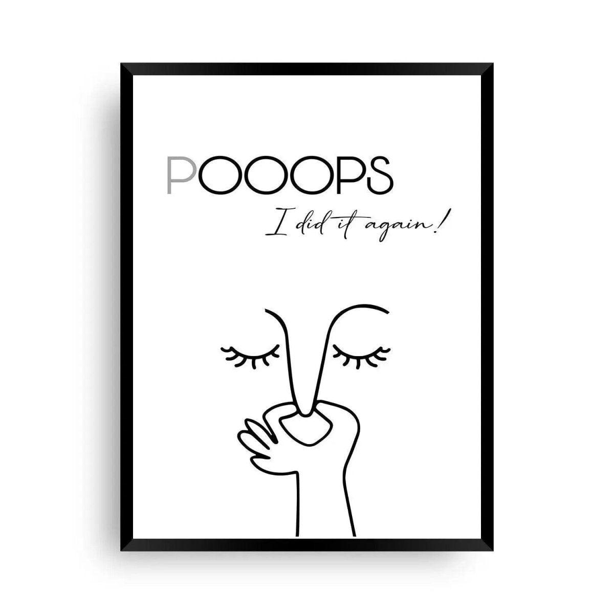 Bild Klo Poster | Poops | I did it again - Wandschmuck-Shop.de