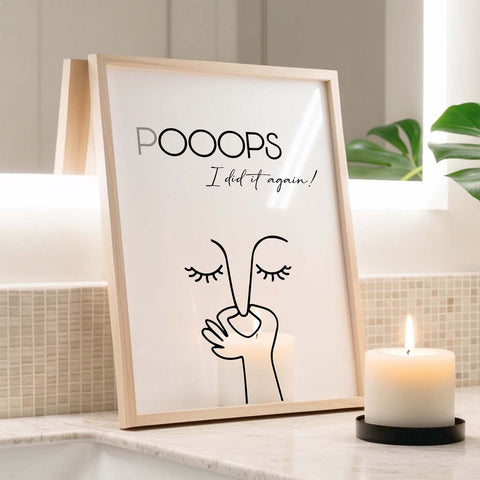 Bild Klo | Poster Pooops | WC Poster mit Humor - Wandschmuck - Shop.de