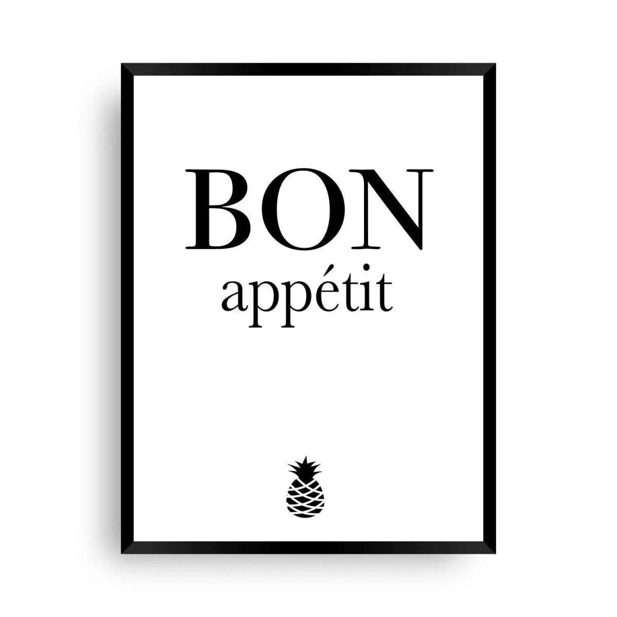 Bon Appétit - Guten Appetit in stilvollem Design - Wandschmuck-Shop.de