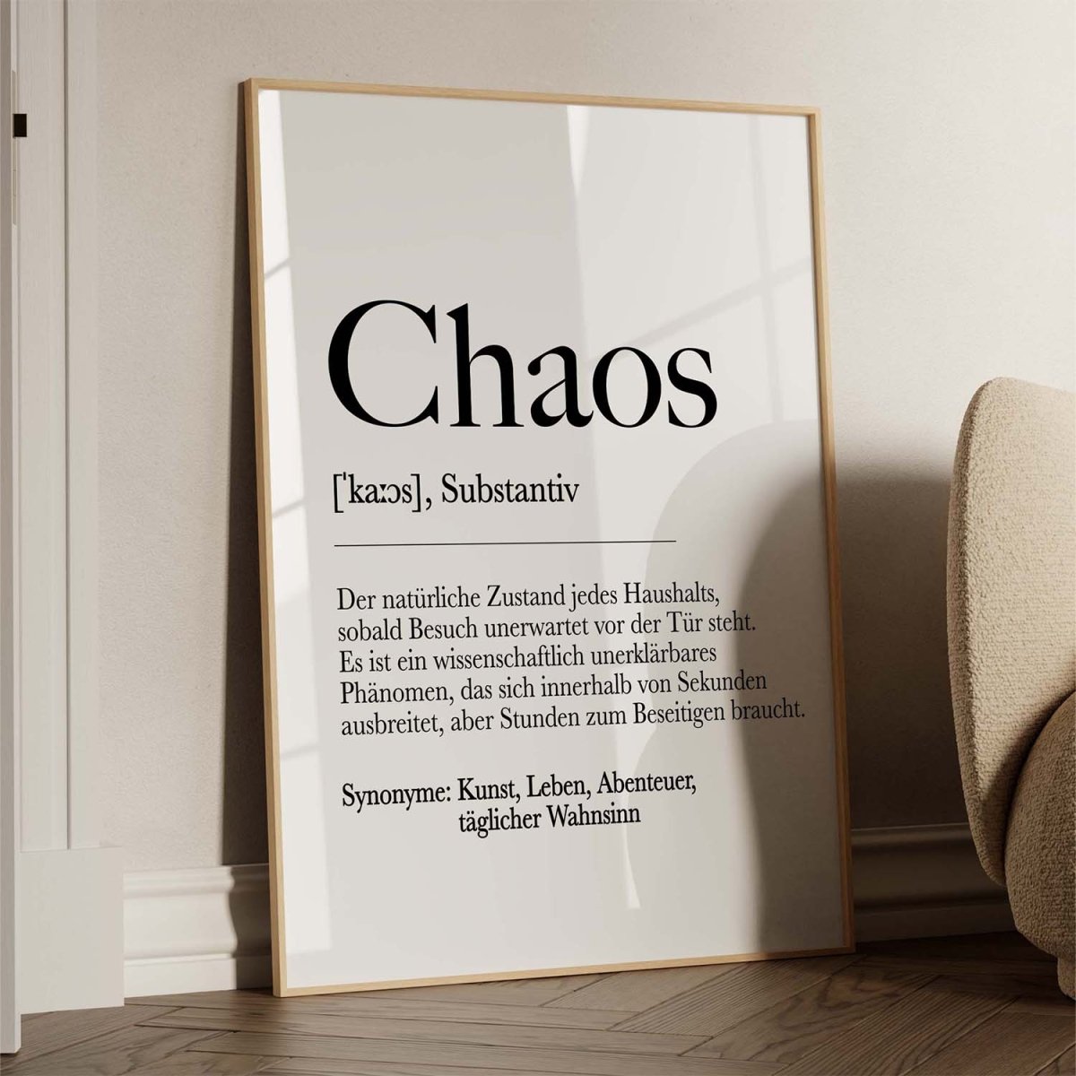 Chaos Poster - Ein humorvolles Poster - Wandschmuck - Shop.de