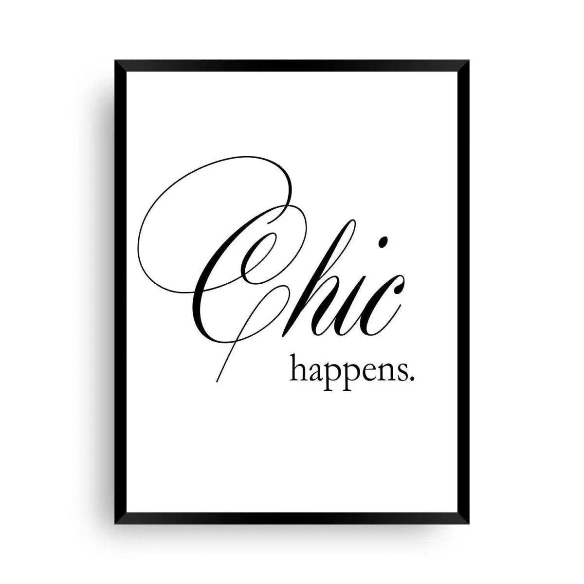 Chic happens | Fashionbild - Wandschmuck-Shop.de