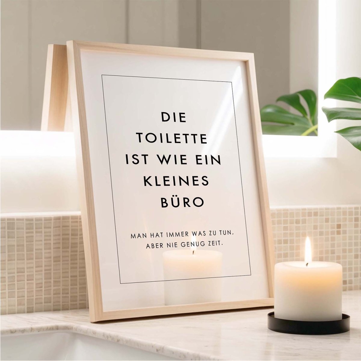 Das Klo ist ein Büro - Badezimmer Poster - Wandschmuck - Shop.de