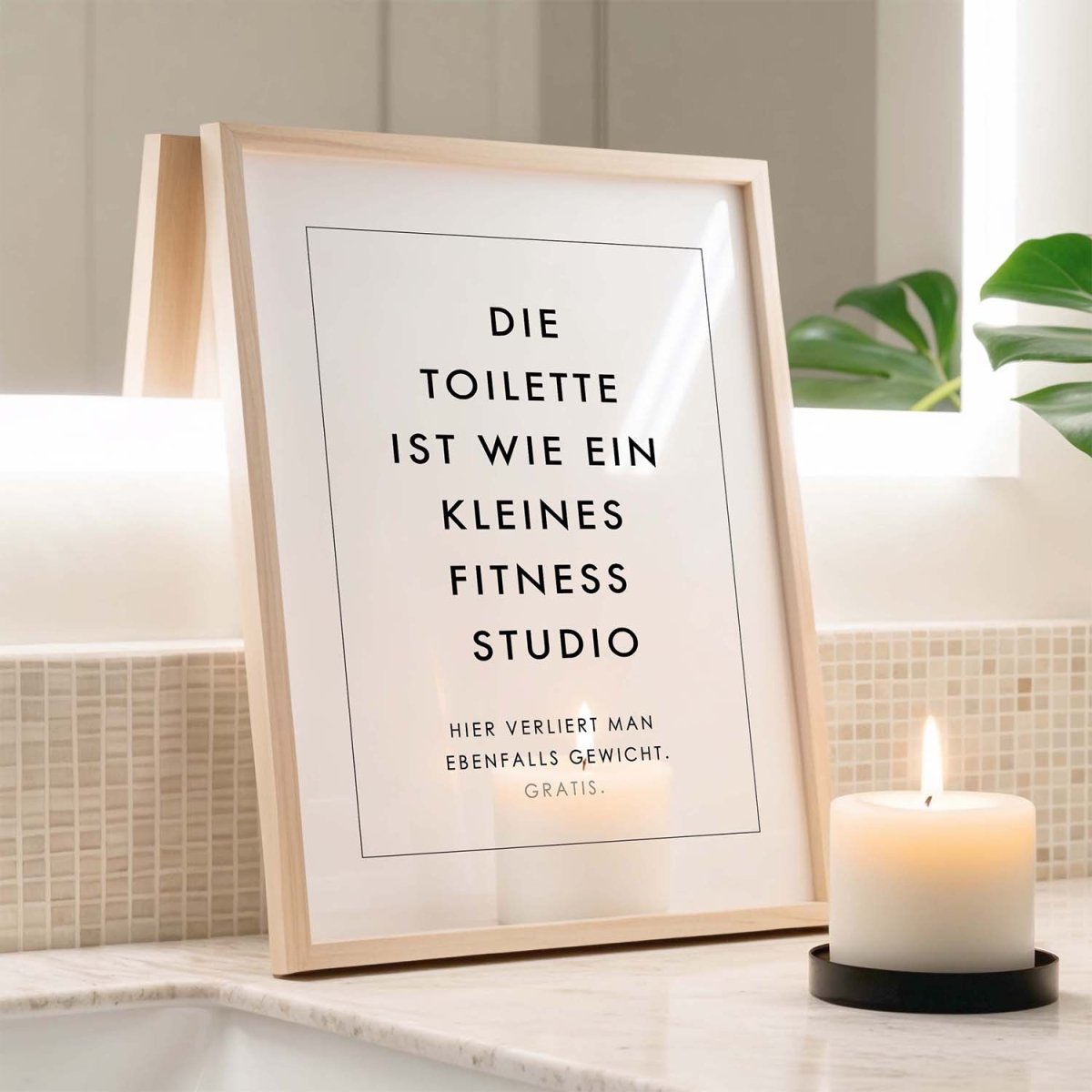 Das Klo ist ein Fitness Studio - lustige Badezimmerposter - Wandschmuck - Shop.de