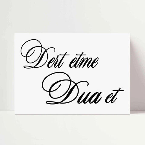 Dert etme Dua et Poster - Wandschmuck-Shop.de