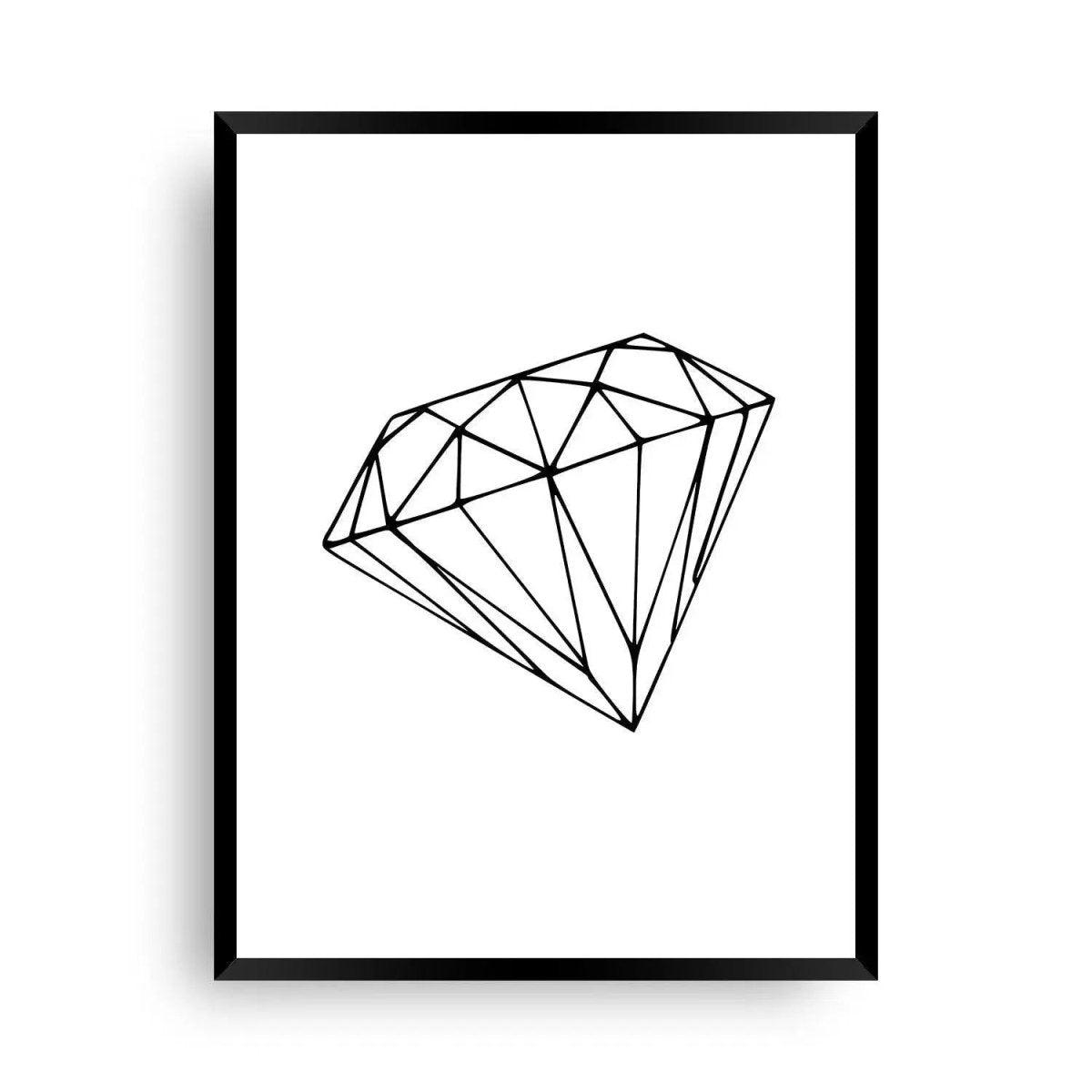 Diamond - Ein Diamant Poster - Wandschmuck-Shop.de