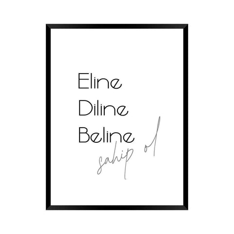 Eline beline diline sahip ol Poster - Wandschmuck-Shop.de