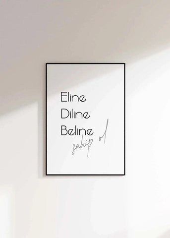 Eline beline diline sahip ol Poster - Wandschmuck-Shop.de