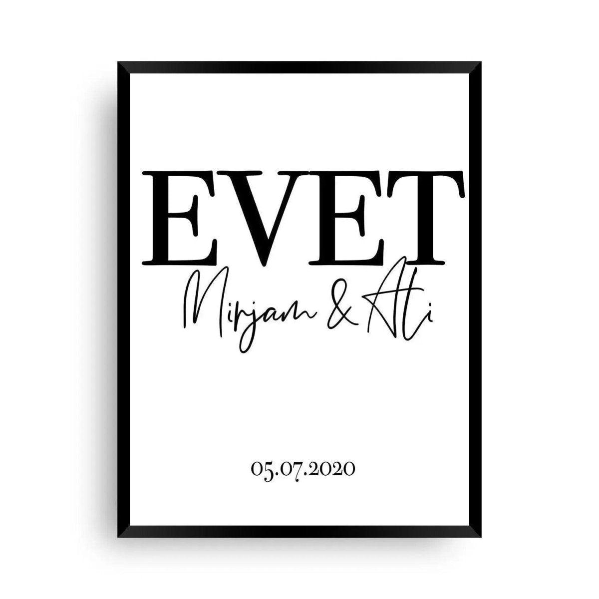 Evet - Nikah hediyesi - Wandschmuck-Shop.de