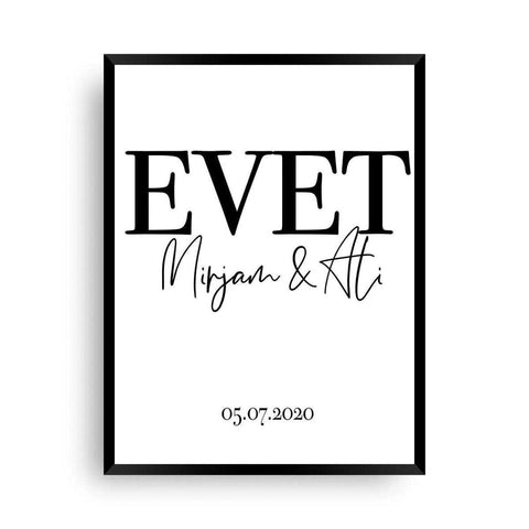 Evet - Nikah hediyesi - Wandschmuck-Shop.de