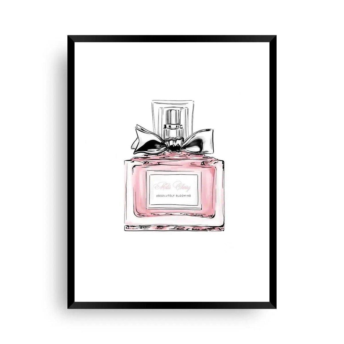 Fashionposter Parfumflacon rosa - Wandschmuck-Shop.de