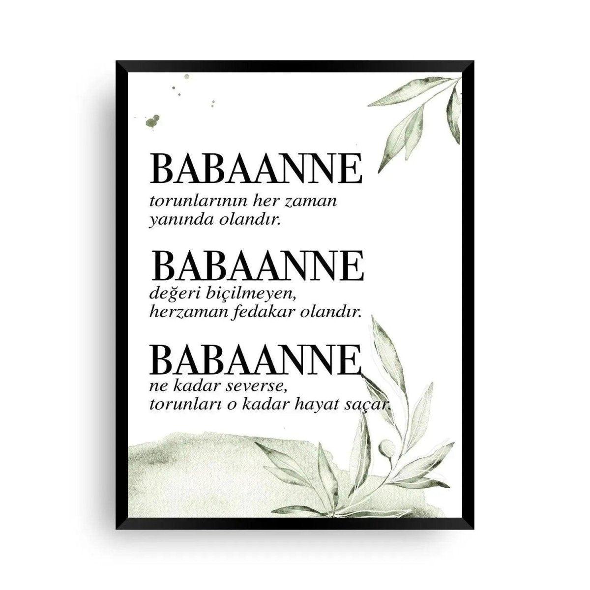 Geschenk Großmutter | Babaanne - Wandschmuck-Shop.de