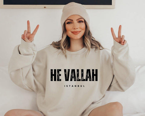 he Vallah Istanbul Luxuriöses Sweatshirt - Wandschmuck-Shop.de