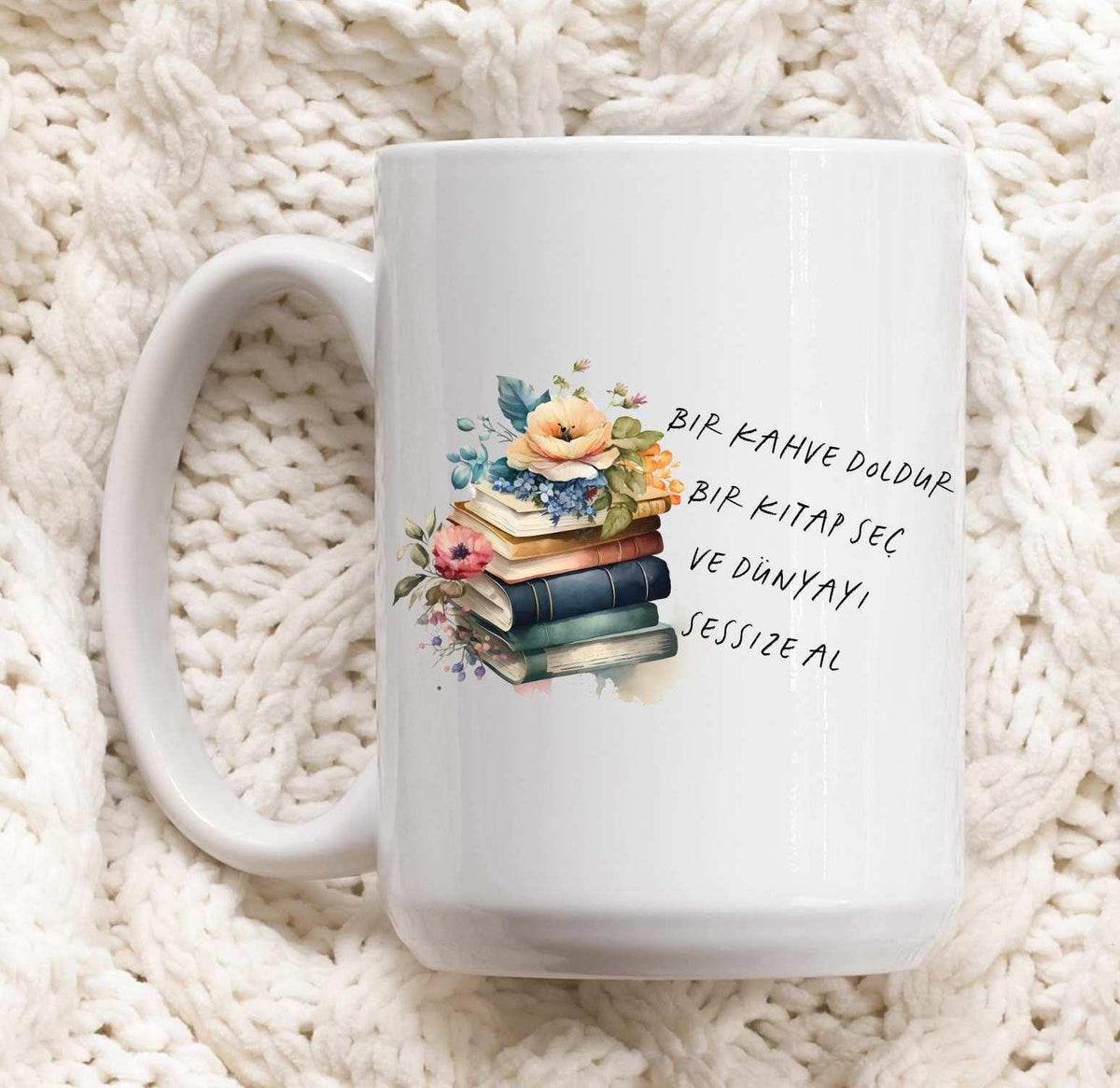 Kahve ve kitap Tasse - Wandschmuck-Shop.de