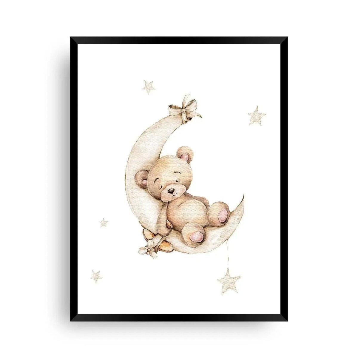 Kinderposter | Teddy Moon - Wandschmuck-Shop.de