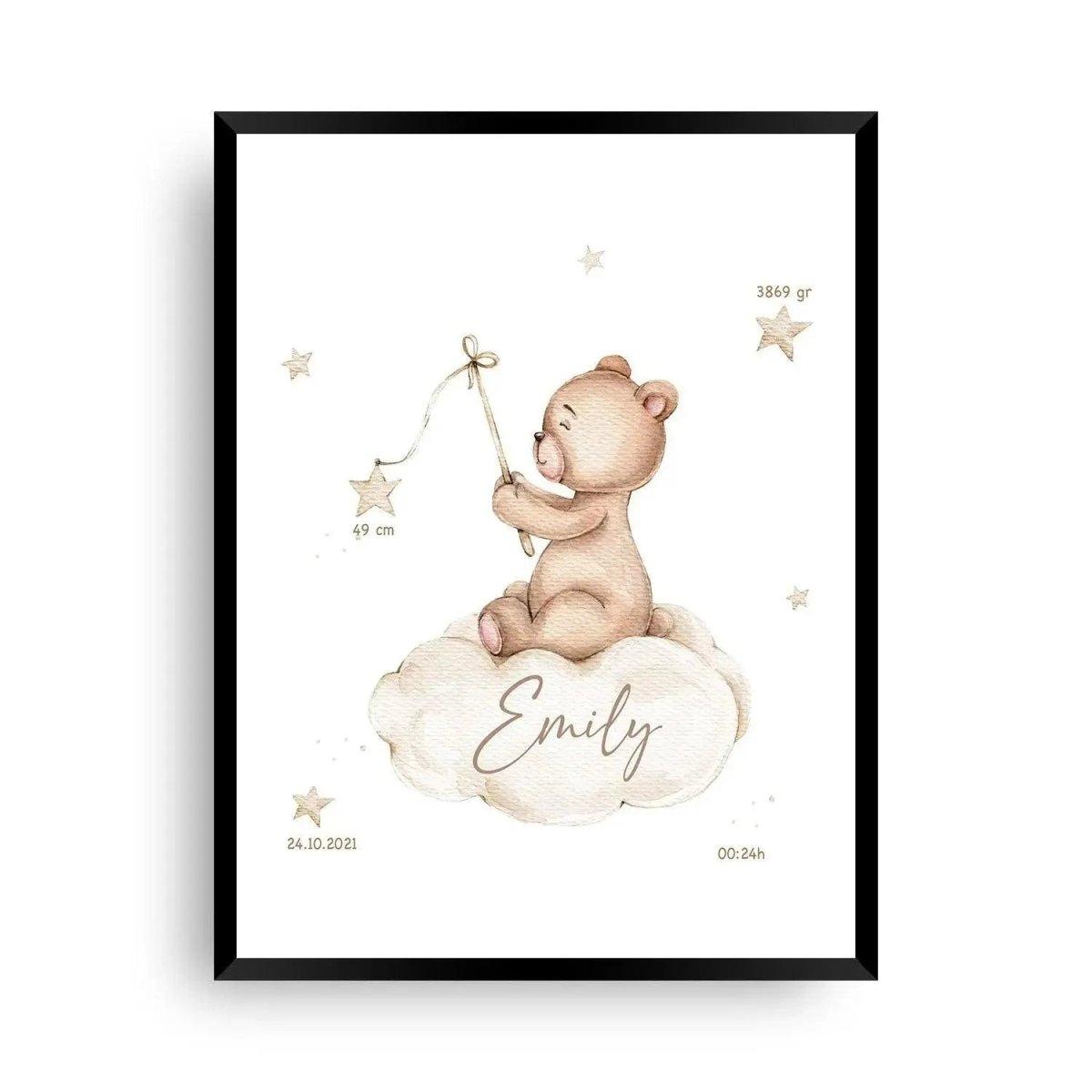 Kinderposter personalisiert | Teddy - Wandschmuck-Shop.de