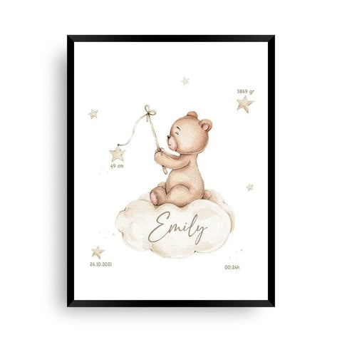 Kinderposter personalisiert | Teddy - Wandschmuck-Shop.de