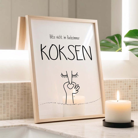 Klo Poster | Nicht koksen - Humorvolles WC - Poster - Wandschmuck - Shop.de