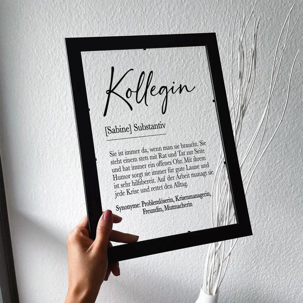 Kollegin Definition | Definitionsposter - Wandschmuck-Shop.de