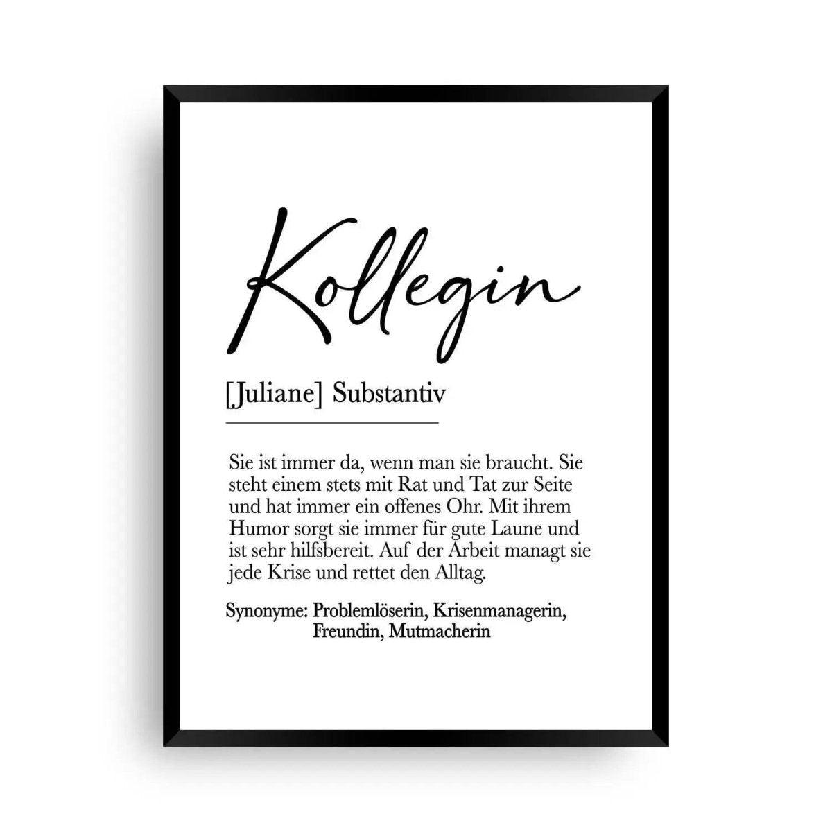 Kollegin | Definition - Die Definition einer Kollegin - Wandschmuck-Shop.de