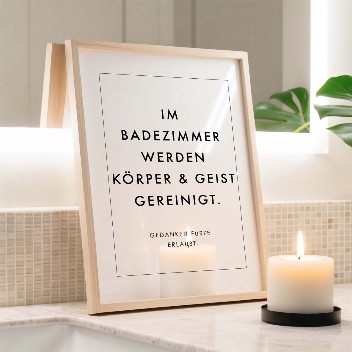 Lustiges Poster Badezimmer - Gedankenfurz - Wandschmuck - Shop.de