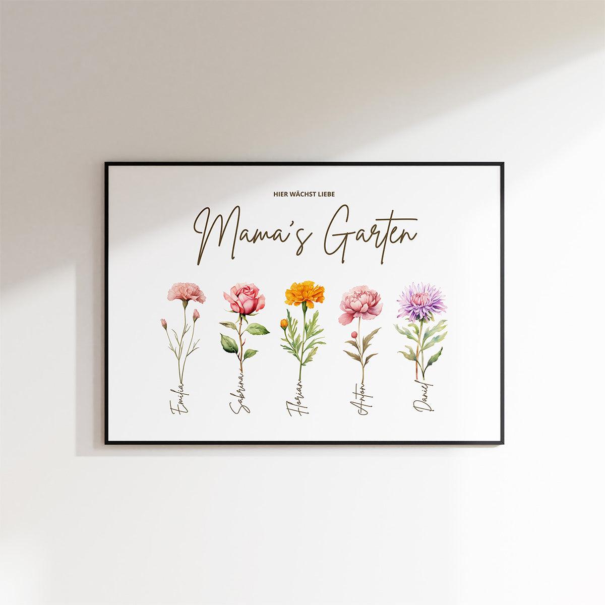 Mamas Garten | Namensbild - Wandschmuck-Shop.de