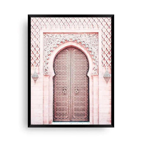 Marokkanische Tür in romantischem Rosa - Wandschmuck-Shop.de