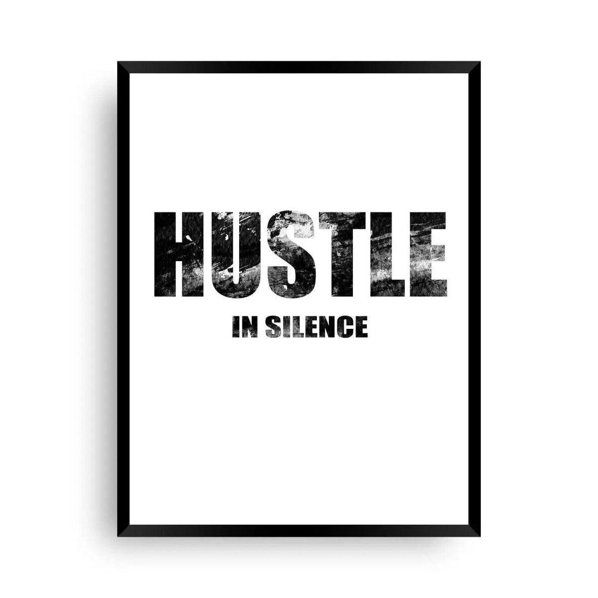 Motivations Poster xxl : Hustle - Inspirierende Wandkunst im Wandschmuckshop - Wandschmuck-Shop.de