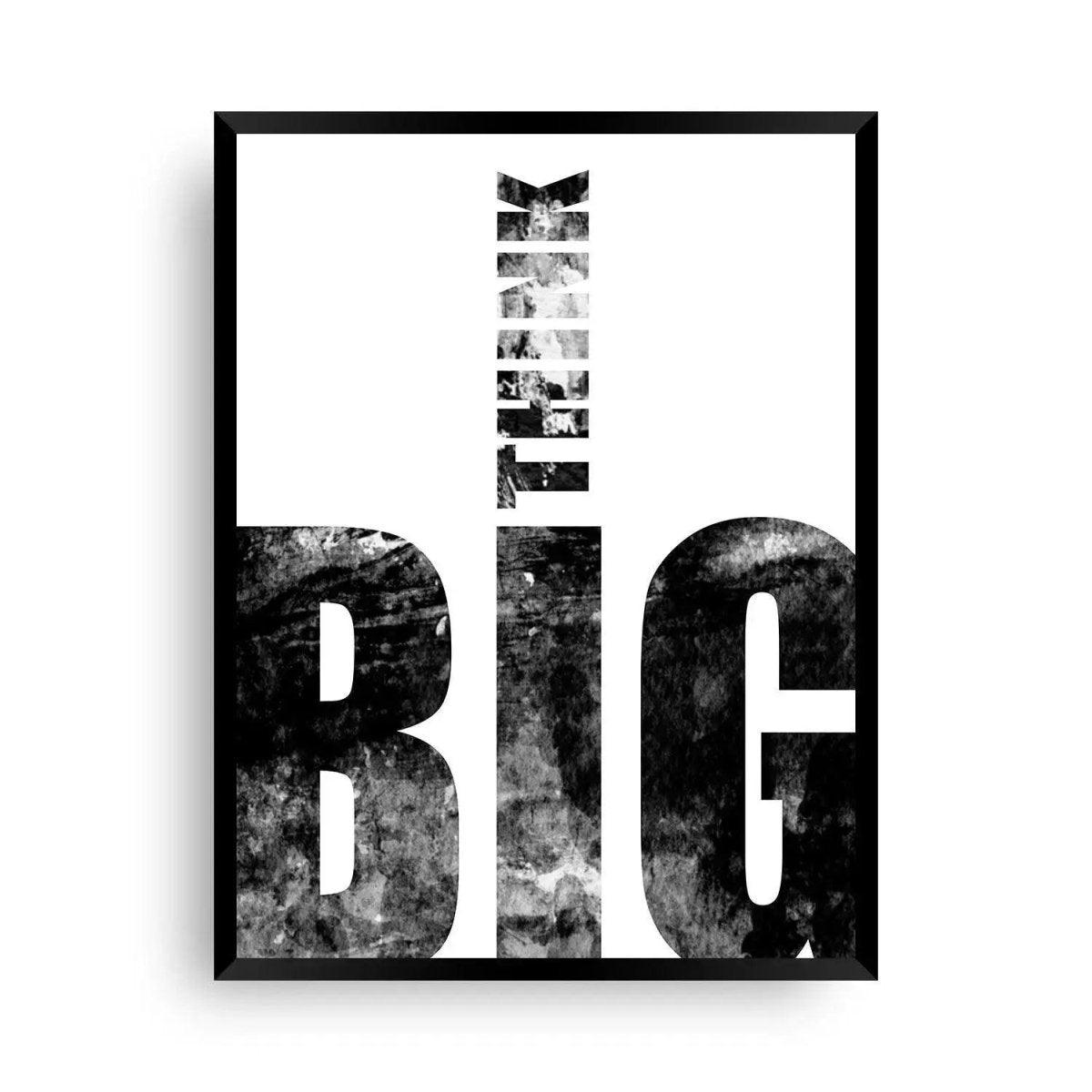 Motivations Poster xxl: Think Big - Inspirierende Wandkunst im Wandschmuckshop - Wandschmuck-Shop.de