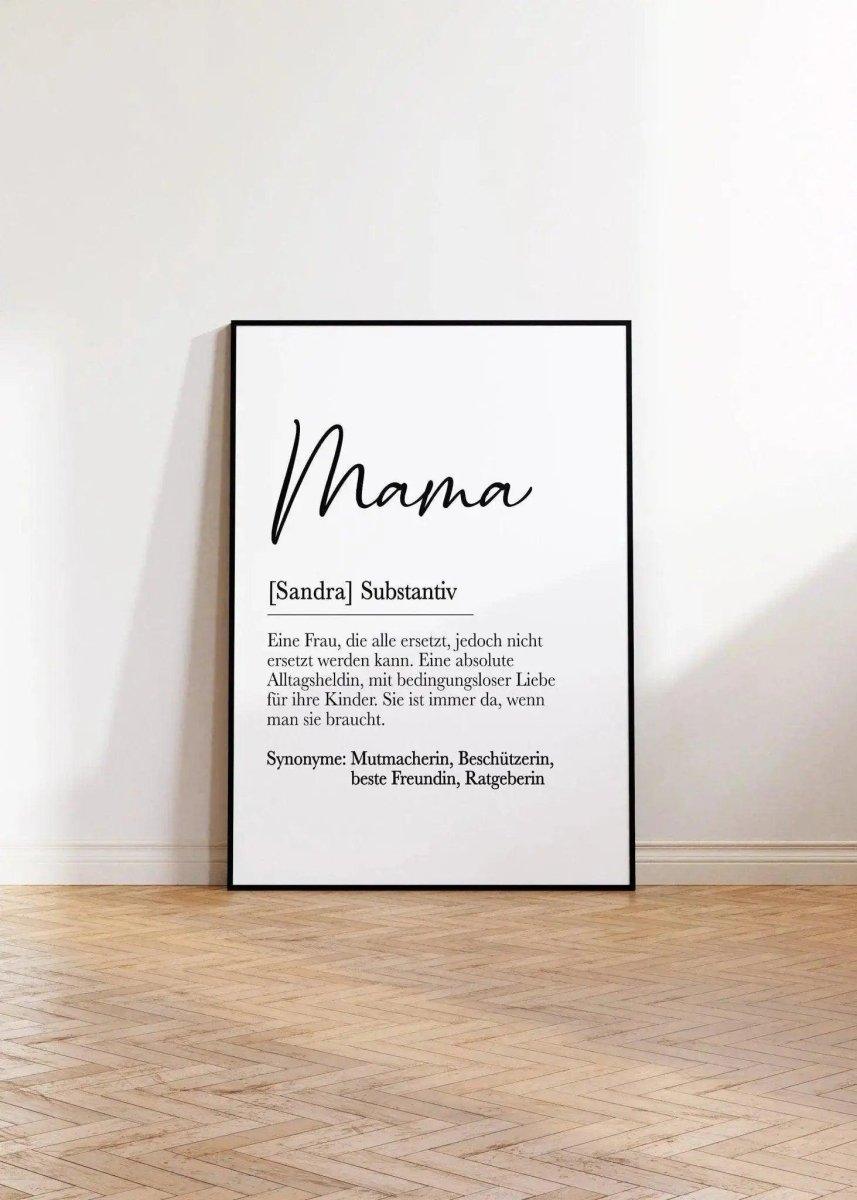 Muttertag | Geschenk für Mama | Definition Mama - Wandschmuck-Shop.de