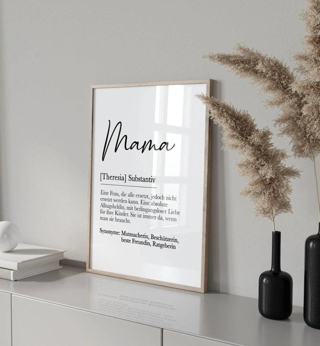 Muttertag | Geschenk für Mama | Definition Mama - Wandschmuck-Shop.de