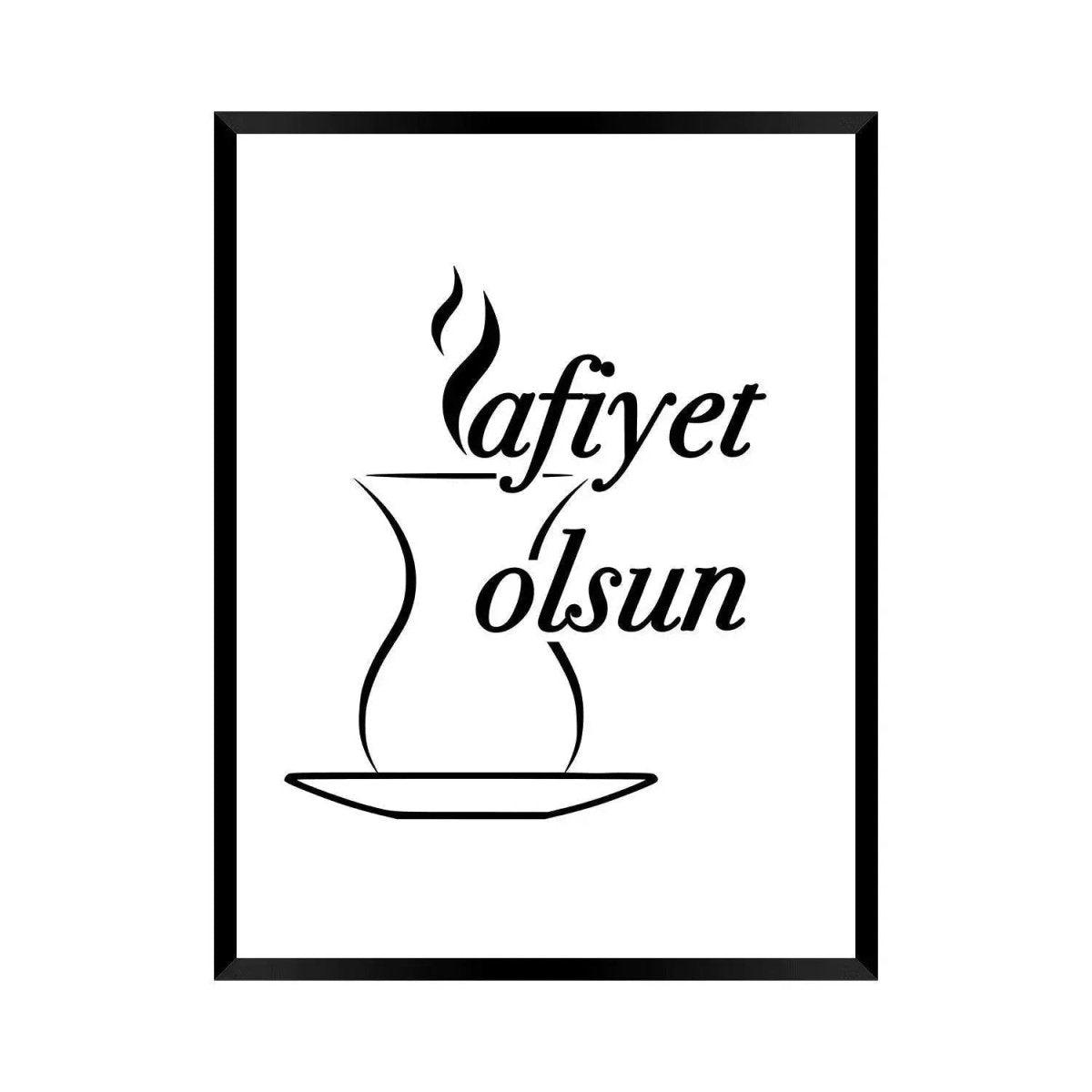 Poster Afiyet olsun! [CAY] ; Inspirierendes Poster für Teezeit - Wandschmuck-Shop.de