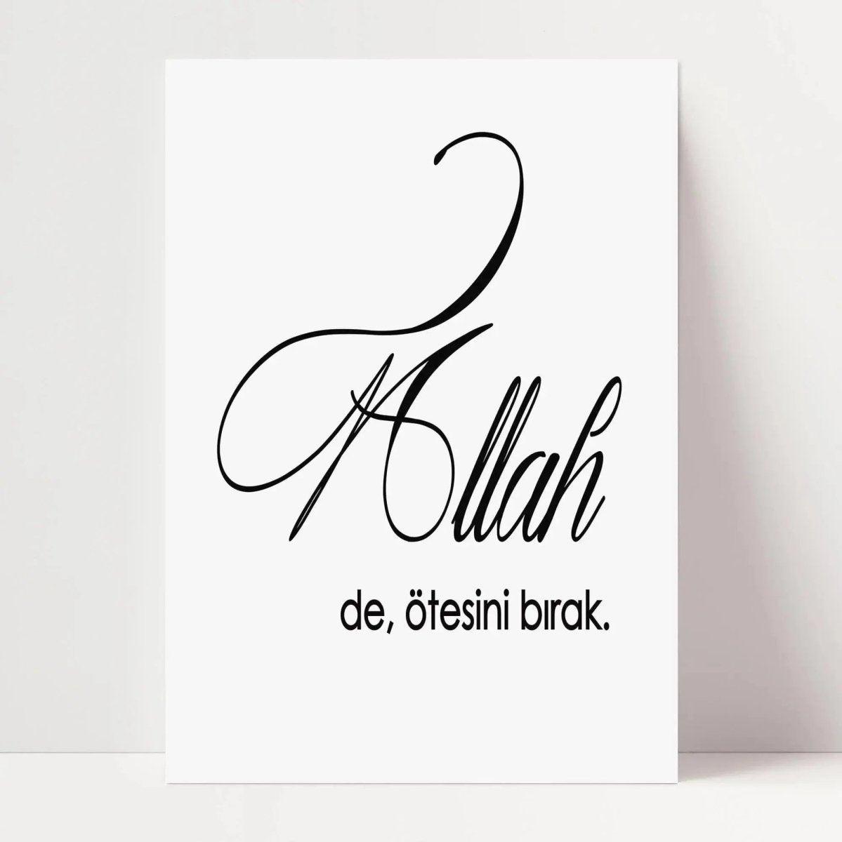 Poster Allah de ötesini birak - Wandschmuck-Shop.de