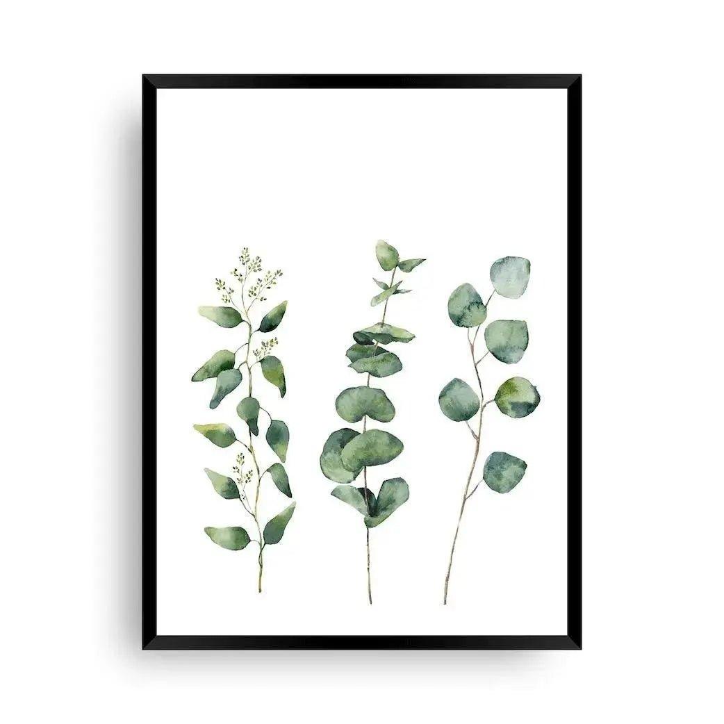 Poster Eucalyptus - Eukalyptus in kunstvoller Darstellung - Wandschmuck-Shop.de