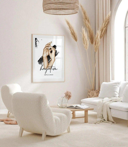 Poster Je Taime | Nisan hediye | Poster Schlafzimmer | Valentinstag - Wandschmuck-Shop.de