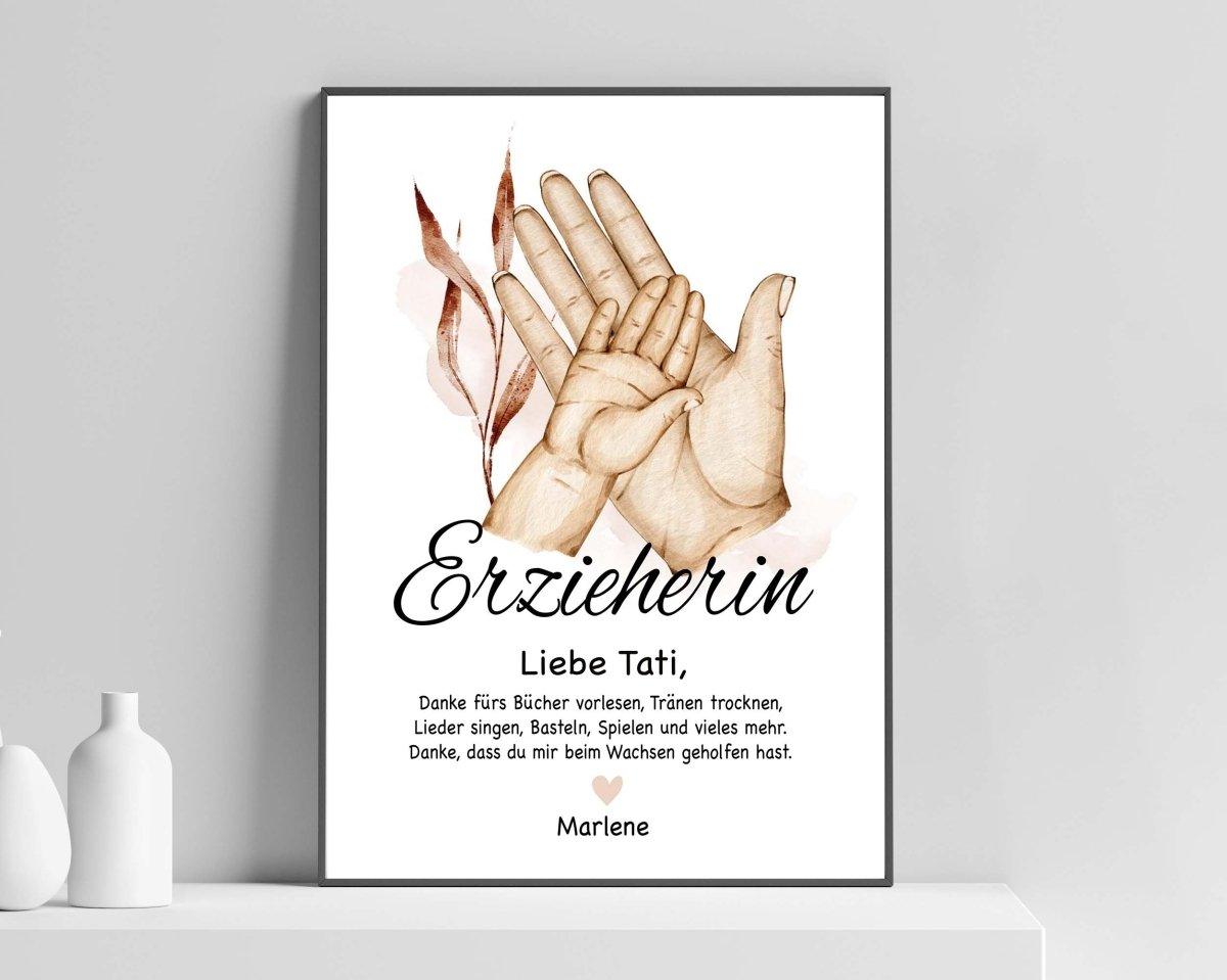 Poster | Geschenke für Erzieherin | Tagesmutter | Geschenk Erzieherin - Wandschmuck-Shop.de